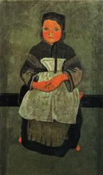 Paul Serusier Little Breton Girl Seated(Portrait of Marie Francisaille) Sweden oil painting art